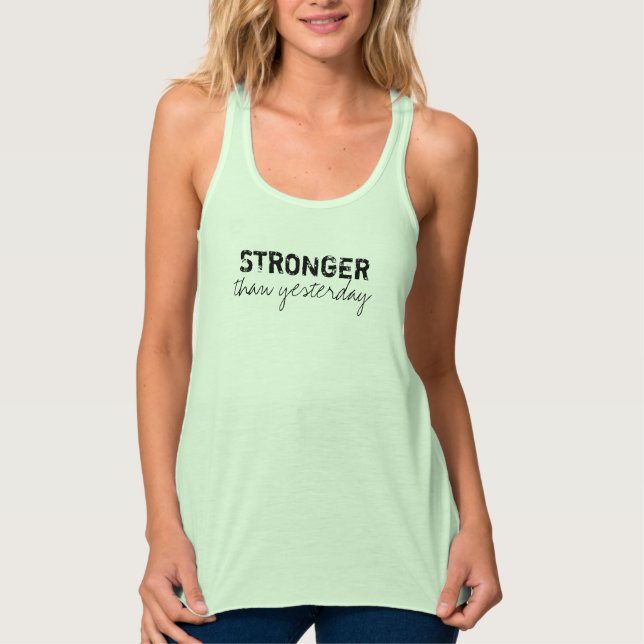Gym Tank Top - Stronger Than Yesterday (Front)