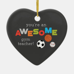 Gym Teacher Appreciation Day Balls, Awesome Ceramic Tree Decoration