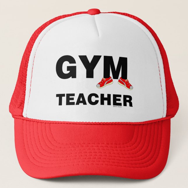 Gym Teacher Sneakers Trucker Hat (Front)