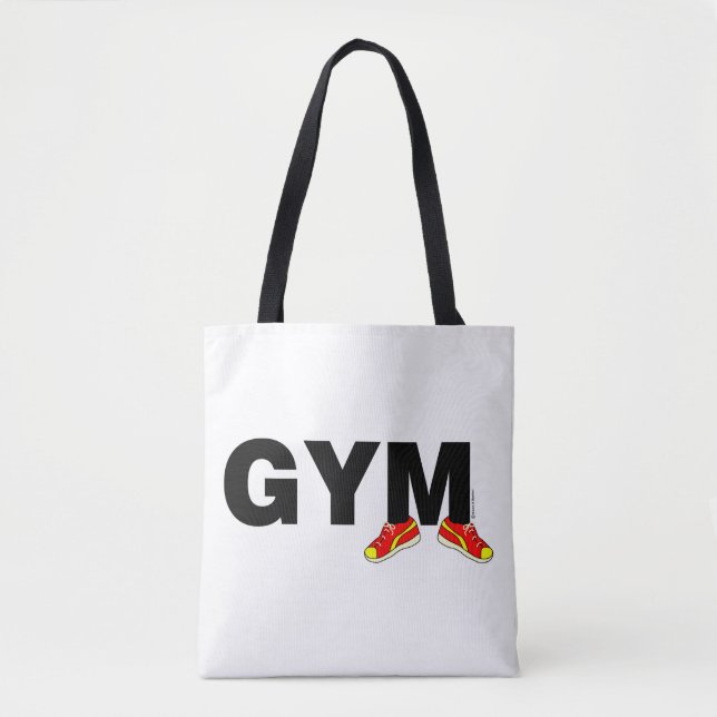 Gym Text Sneakers. Tote Bag (Front)