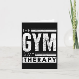 Gym Therapy - Self Belief Bodybuilding Phrase  Card