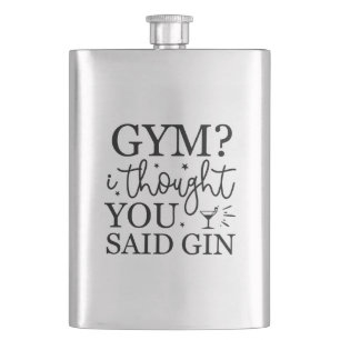 Gym? Thought You Said Gin Hip Flask
