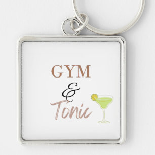 Gym & Tonic Funny Fitness Gift for Workout Lovers Key Ring