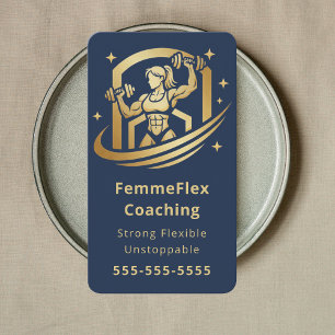 Gym Trainer Coach Fitness Girl Personal Trainer Business Card