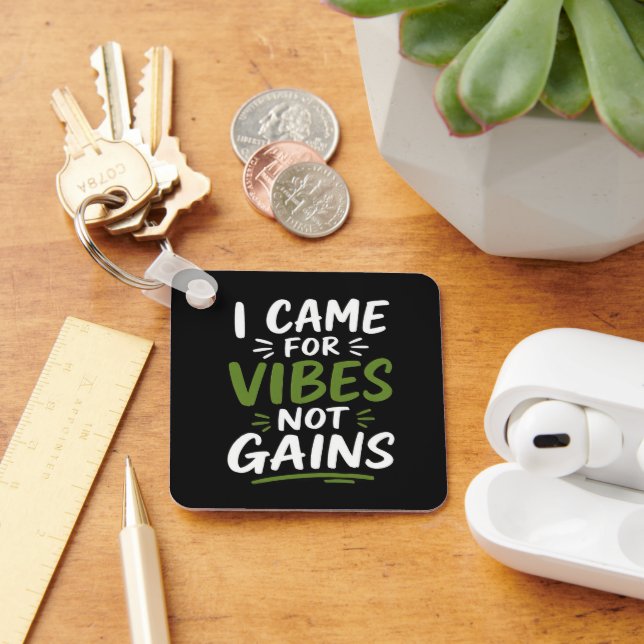 Gym Vibes Black Key Ring (Desk)