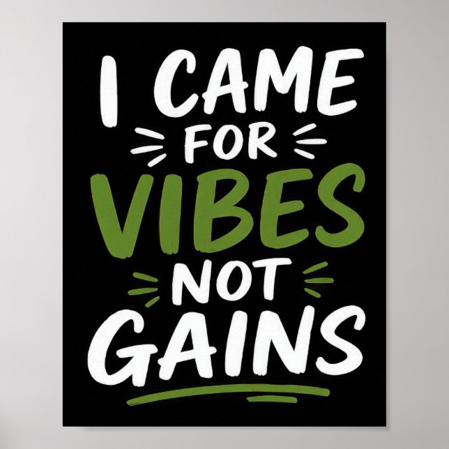 Gym Vibes Black Poster (Front)