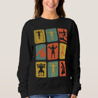 Gym Vintage Retro Training Workout Equipment Sweatshirt