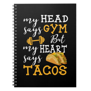 Gym vs Tacos - Funny Novelty Workout Notebook