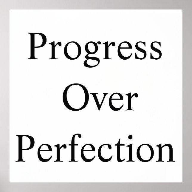 Gym Wall Art – Progress Over Perfection Workout  (Front)