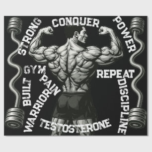 Gym Warrior Black Gift Paper