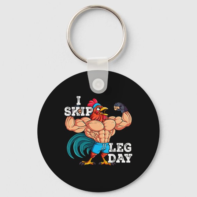 Gym Weight Training I Skip Leg Day 5  Key Ring (Front)