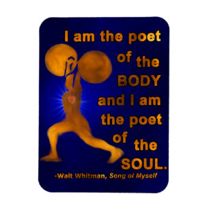 Gym Weightlifting Motivational Poet Walt Whitman Magnet