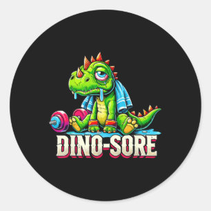 Gym Workout And Fitness Classic Round Sticker