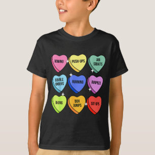 Gym workout candy heart valentine's fitness T-Shirt