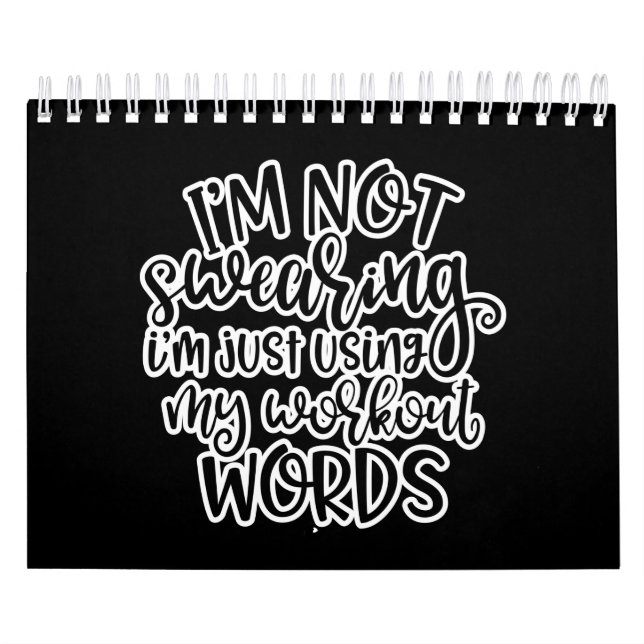Gym Workout Design I'm Not Swearing Calendar (Cover)