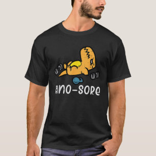 Gym Workout Dino Sore Exercise Fitness Boys Kids T-Shirt