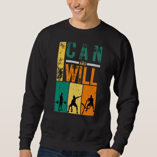 Gym Workout Motivational Inspirational Quote Men W Sweatshirt (Front)