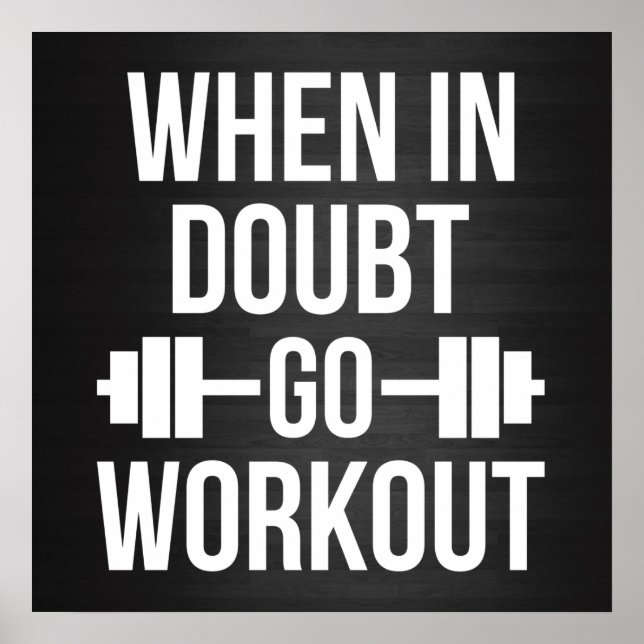 Gym Workout Motivational Poster (Front)