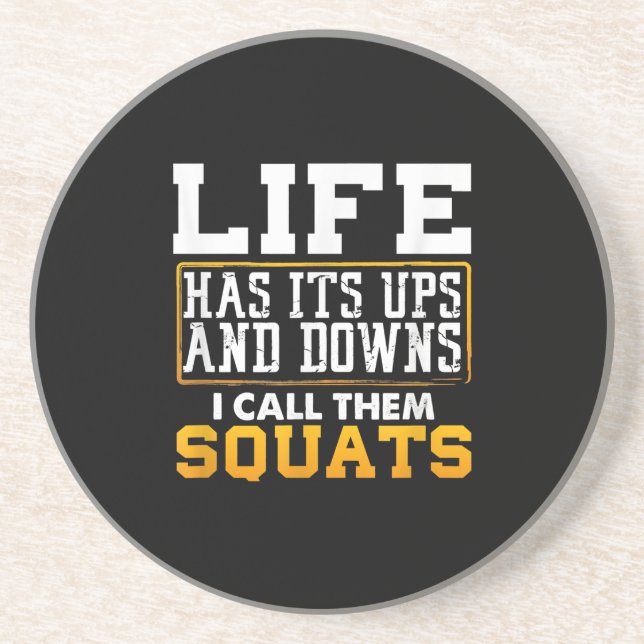Gym Workout Weights Squat Men Women Coaster (Front)