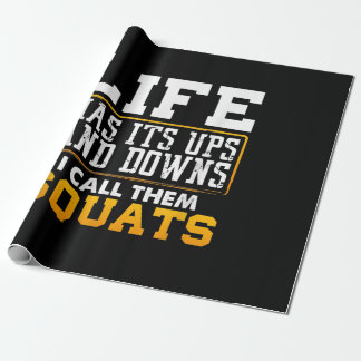 Gym Workout Weights Squat Men Women Wrapping Paper