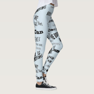 Gymgear Leggings - Word Art with Positive Messages