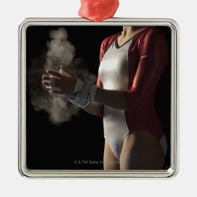 Gymnast 3 metal tree decoration (Front)