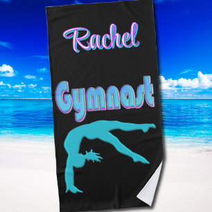 Gymnast Back Handspring Love to Tumble Beach Towel