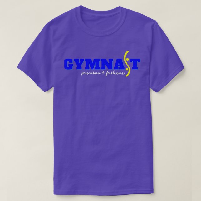 Gymnast Blue Yellow T-Shirt (Design Front)