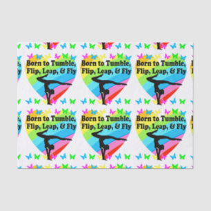 GYMNAST BORN TO TUMBLE AND FLY DESIGN TISSUE PAPER
