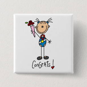 Gymnast Champion 15 Cm Square Badge