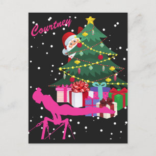 Gymnast Christmas: Santa Bring Me Gymnastics Bars Postcard