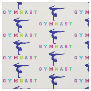 Gymnast Colourful Letters Fabric