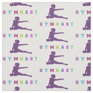 Gymnast Colourful Letters Fabric