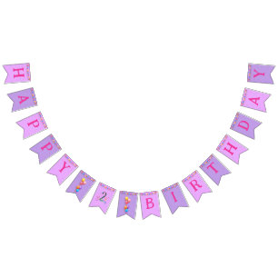 Gymnast cute kids birthday party colourful card bunting 