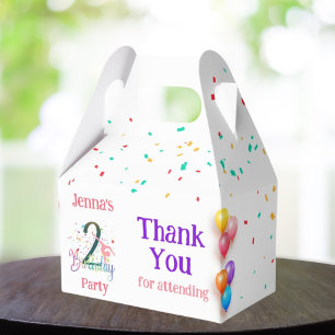 Gymnast cute kids birthday party favour box