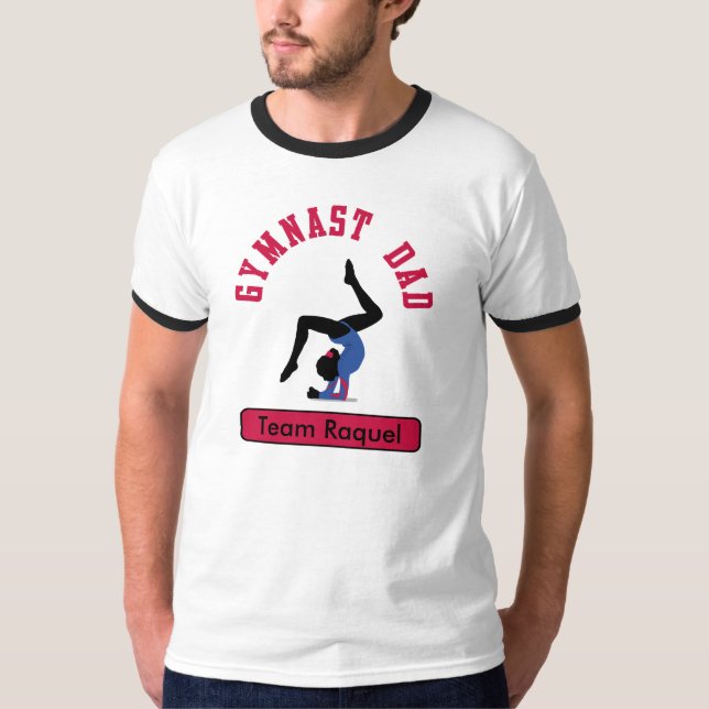 Gymnast Dad Custom T-Shirt (Front)