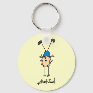 Gymnast Doing Handstands Key Ring