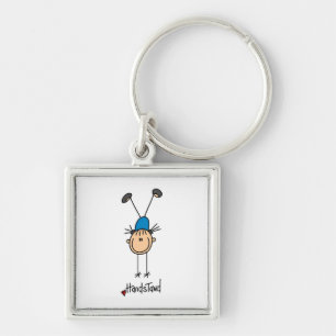 Gymnast Doing Handstands Key Ring