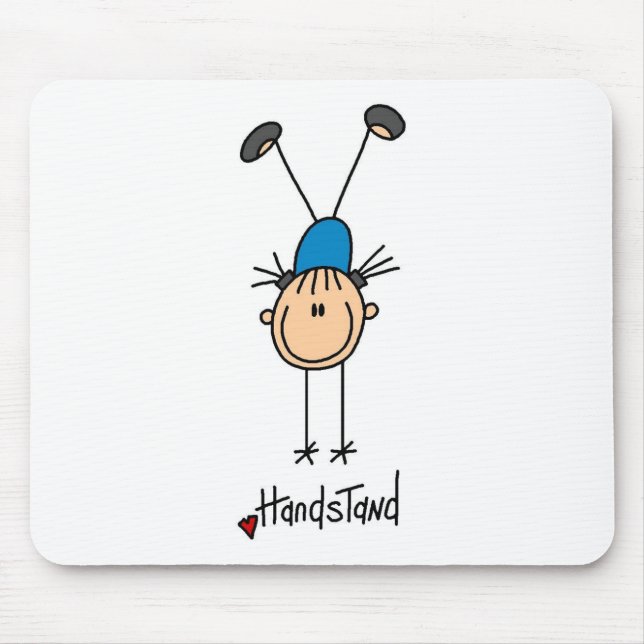 Gymnast Doing Handstands Mouse Pad (Front)