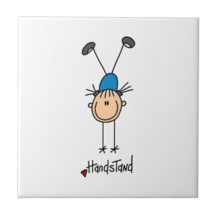 Gymnast Doing Handstands Tile