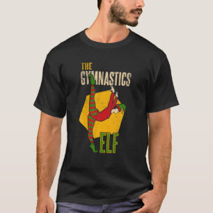 Gymnast Elf Funny Tumbling Team Gymnastic Christma T-Shirt