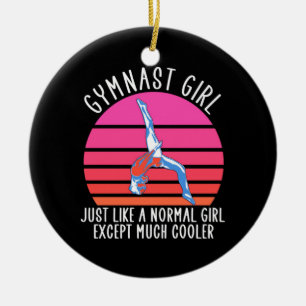 Gymnast Girl Ceramic Tree Decoration