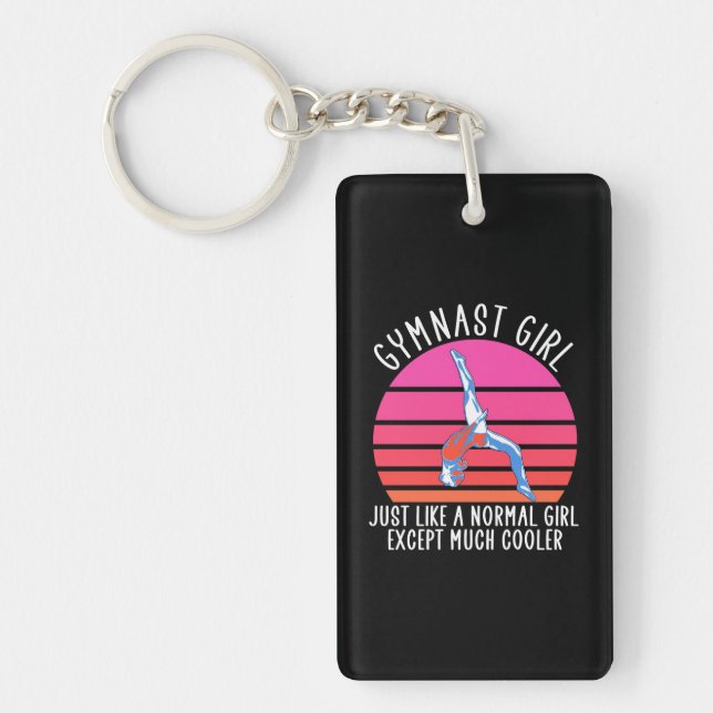 Gymnast Girl Key Ring (Front)