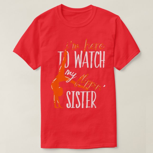 Gymnast Girl Tumbling Around Rhythmic Gymnastics T-Shirt (Design Front)