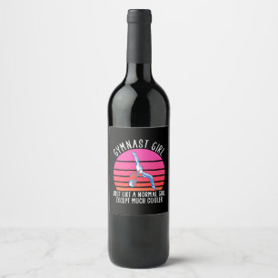 Gymnast Girl Wine Label