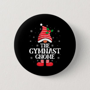 Gymnast Gnome Christmas Family Matching Group Funn 6 Cm Round Badge