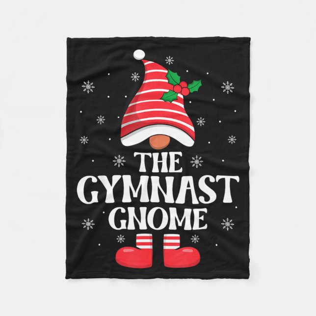 Gymnast Gnome Christmas Family Matching Group Funn Fleece Blanket (Front)