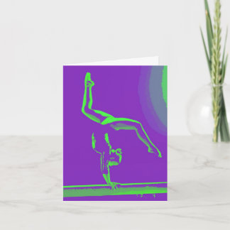 Gymnast Good Luck Note Card