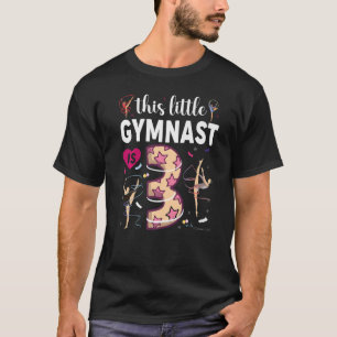Gymnast Kids Three Years Old 3rd Happy Birthday Pa T-Shirt