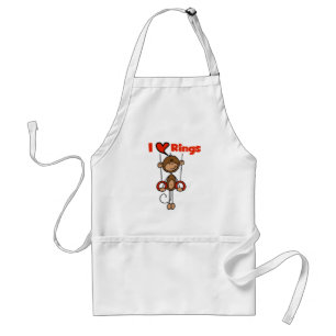 Gymnast Loves Rings Standard Apron